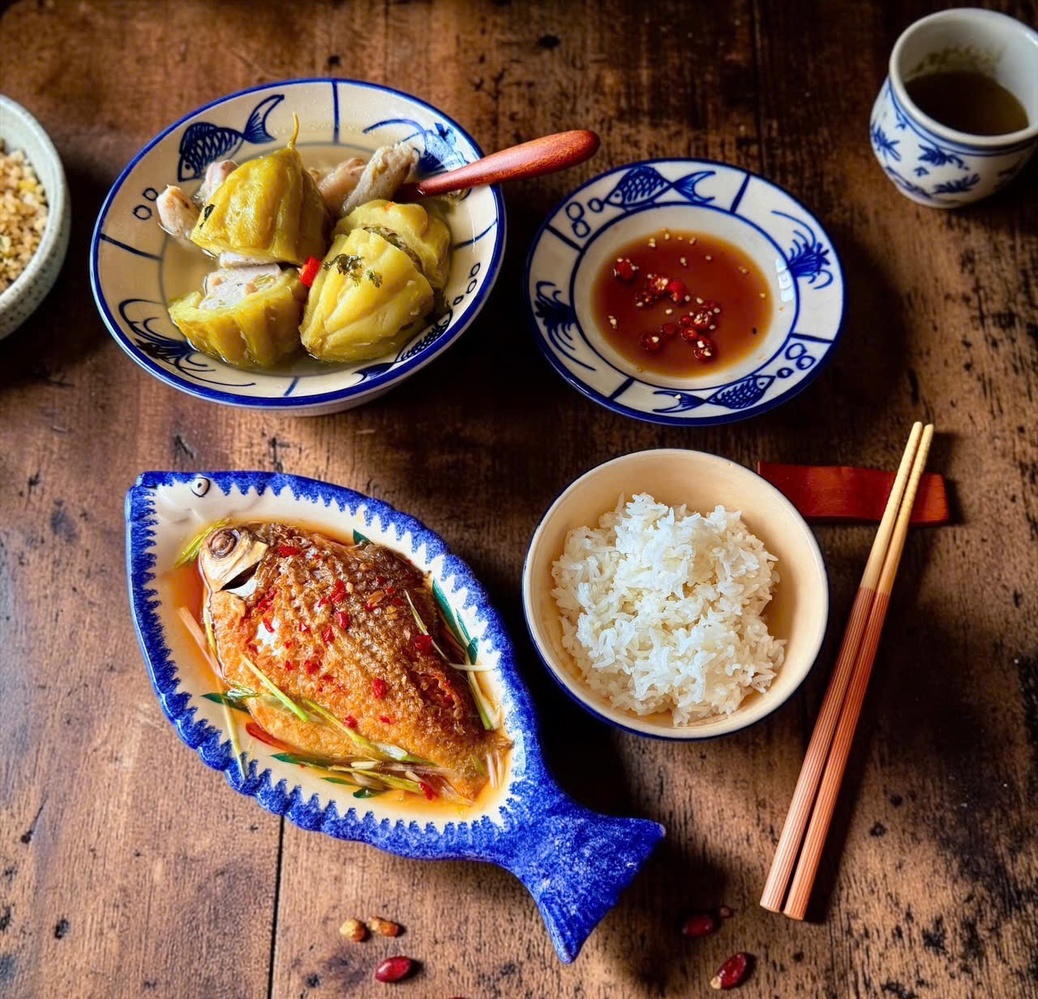 Quá trình chuẩn bị món tại Bếp Cô Đang